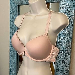 NWOT Torrid 38B Beige Nude Front Close Racerback Bra